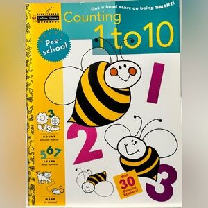 Preschool 1 to 10 Counting Activity Book - Bee Illustration (1997)